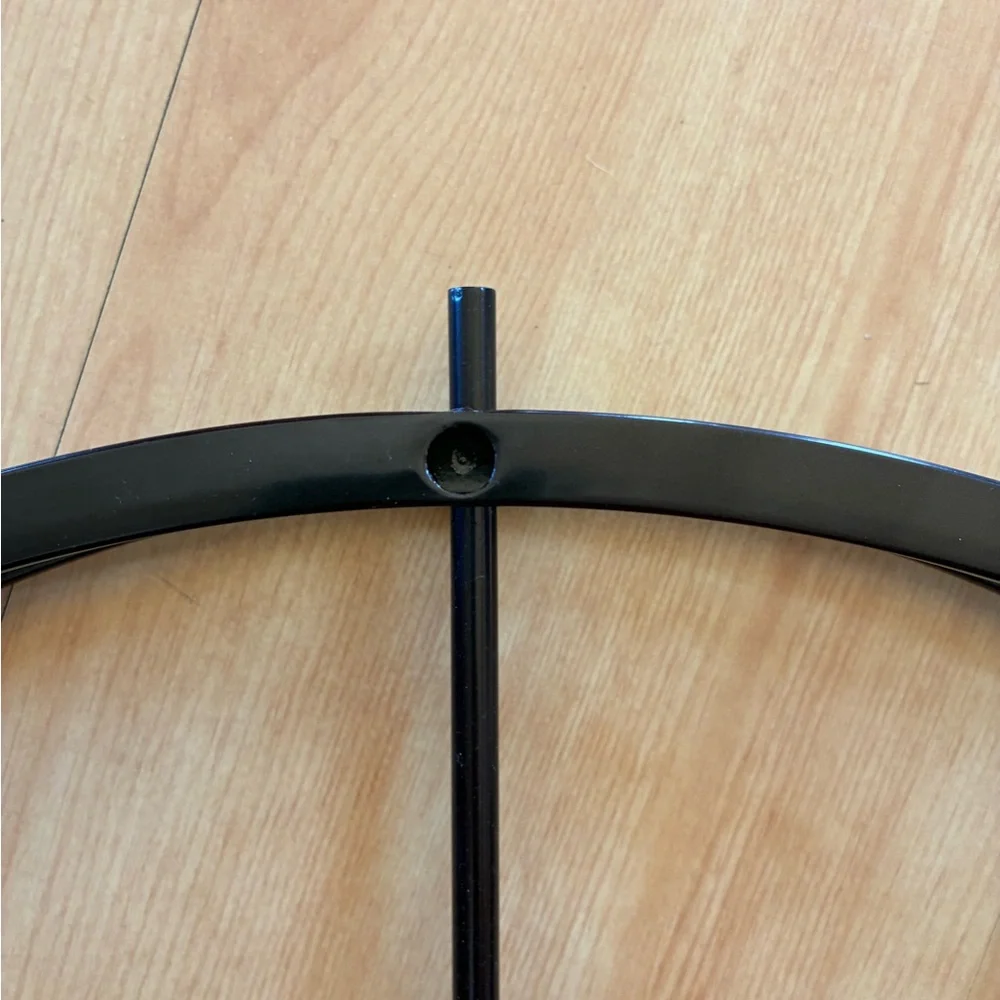 Unique Modern Contemporary Minimalist Black Standing Metal Clock New